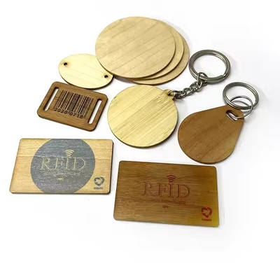 comprar Marca RFID NFC de madeira à prova d'água Ntag 213 215 RFID Marca de bagagem de madeira online manufacture