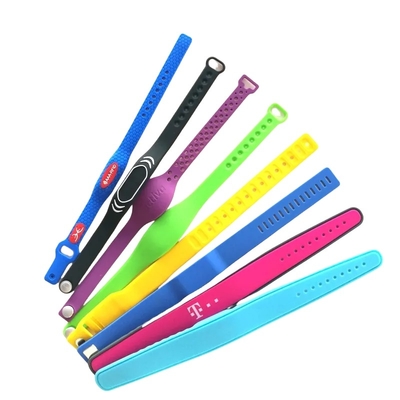 Pulseira RFID de silício para festas personalizada 13.56mhz Mifare RFID pulseira