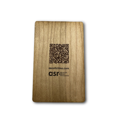 Logotipo personalizado Cartão NFC de madeira com código QR para associação empresarial