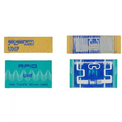 Etiquetas de roupas NFC passivas RFID Etiqueta tecida para logística de estoque