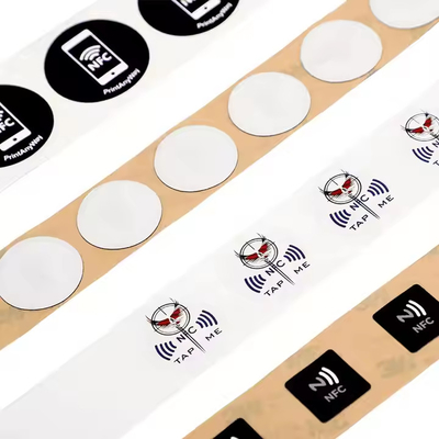 Etiqueta de adesivos RFID PVC resistente a intempéries de 13,56 MHz Etiqueta de pagamento NFC Protocolo ISO14443A