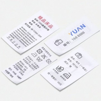 Etiqueta RFID de cuidados de lavagem UHF U8 / U9 chip tecido de nylon resistente à água etiqueta de roupa têxtil RFID etiqueta de cuidados para gestão de roupas de vestuário