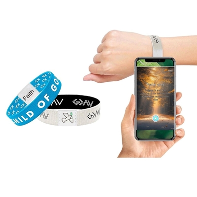 Braceletes com NFC RFID Braceletes elásticos de tecido
