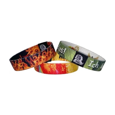 Pulseira de pulseira RFID reutilizável de poliéster elástico de tecido personalizado pulseira esportiva NFC