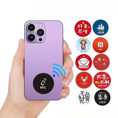 Cartão de Visita Digital Personalizado Autocolante de Telefone Móvel Nfc Epoxi Autocolante Flat Nfc Social Media Tag Nfc Tag para todos os telefones